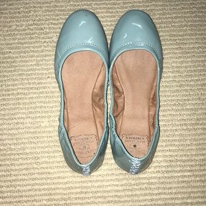 light blue flats